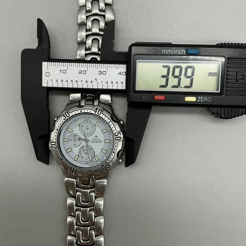Citizen Eco Drive 0850 Chronograph Alarm 200M Mens Watch 40mm Non Running